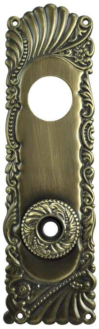 Victorian Recreated Roanoke Entry Door Plate 10" Tall