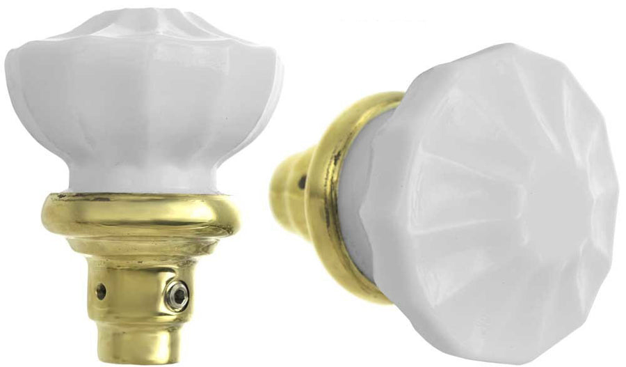 Antique Style Victorian Recreated White Milk Glass Door Knob