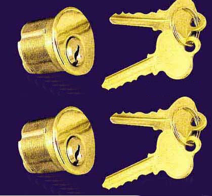 Two Matching 1 1/2" Lock Cylinders