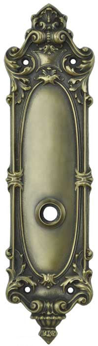 Victorian Rococo Yale Pattern Lower Doorknob Receiver Door Plate