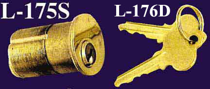Two Matching 1.75" Long Cylinder Locks