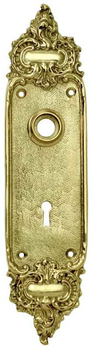 Victorian Louis Style Door Plate 9 3/4" Tall 2 1/4"cc