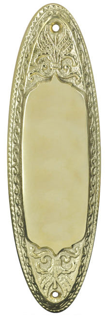 Victorian Style Cast Oval Pushplate