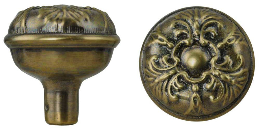 Victorian Recreated Feather Panel Wrought Doorknob Set