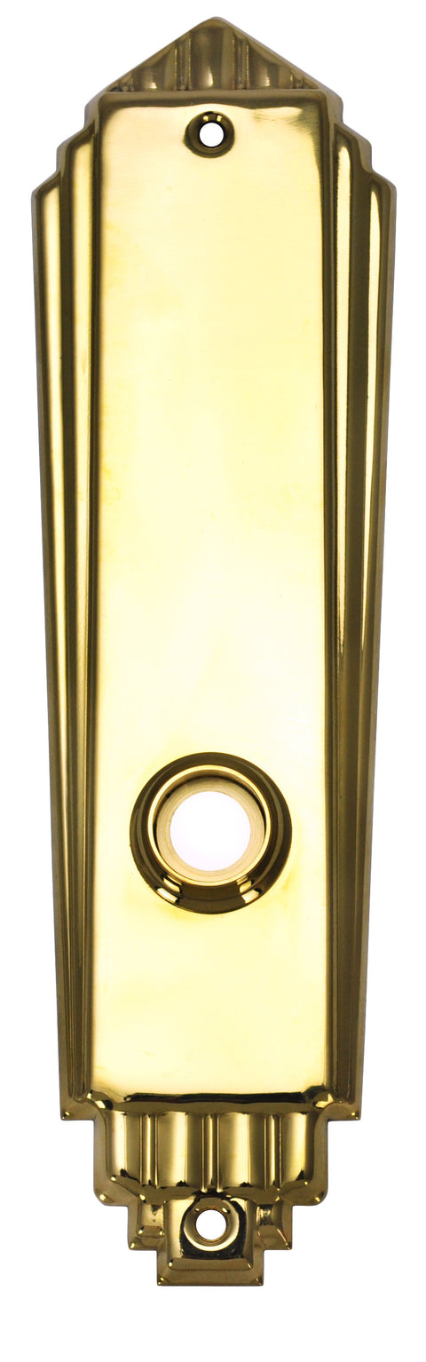 Art Deco Door Plate No Keyhole Low Knob