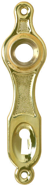 Narrow & Small Doorknob Backplate With Skeleton Keyhole