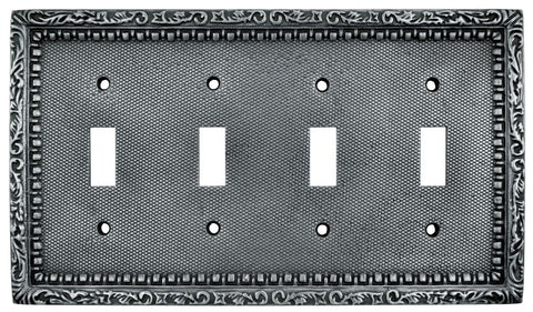 Victorian Decorative Quad Light Switch Plate (L-W54)