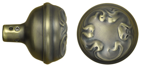 Victorian Ribbon Design Set Brass Doorknobs