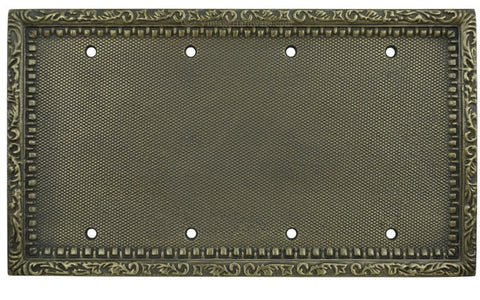 Victorian Decorative Quad Gang Switchplate Blank (L-W51)