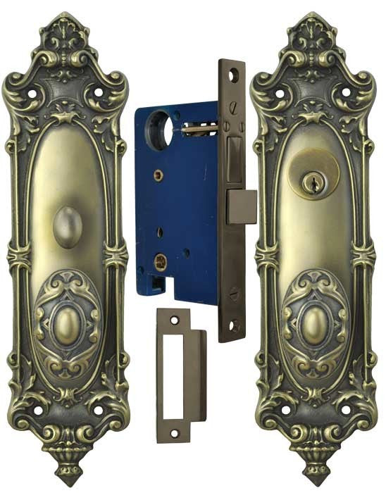 Victorian Rococo Yale Pattern Entry Door Set