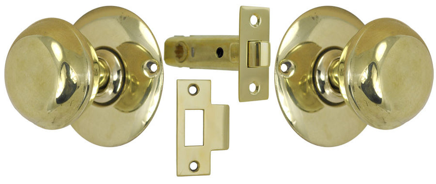Solid Brass Tubular Passage Door Set