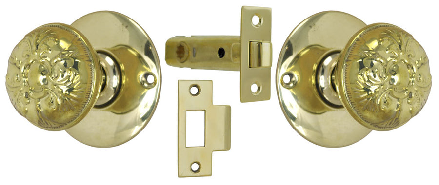 Solid Brass Tubular Passage Door Set