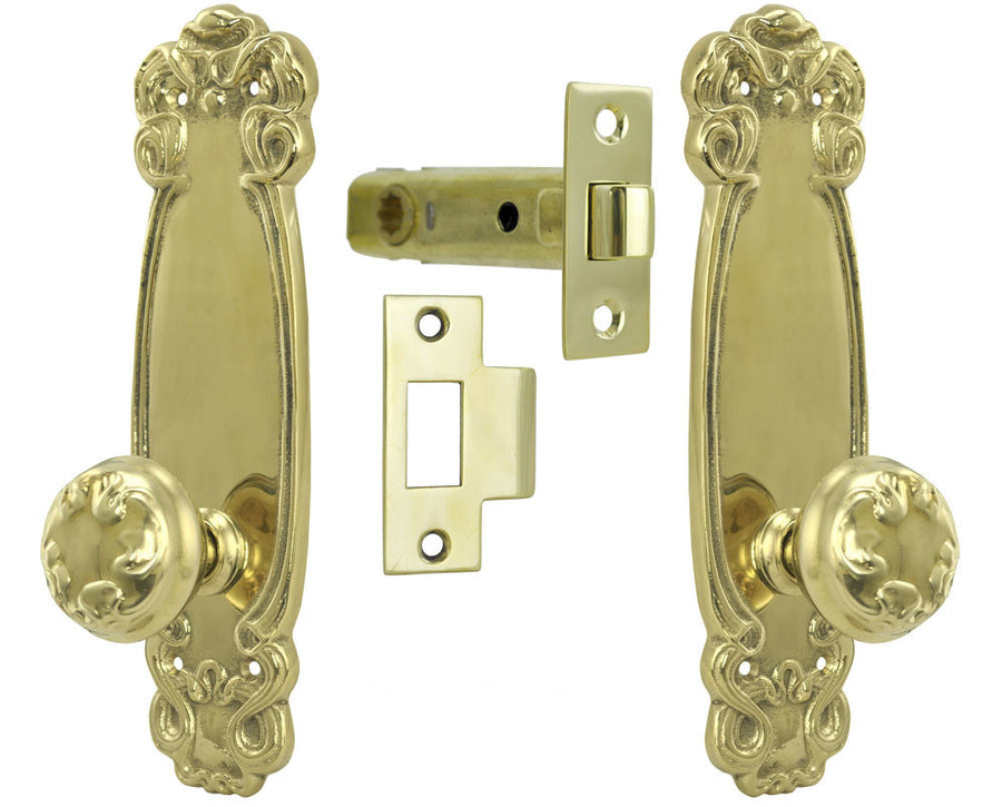 Art Nouveau Passage Door Plate Set