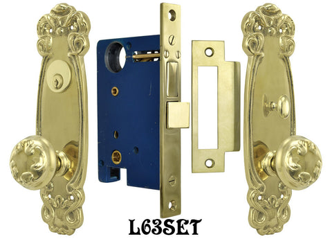 Art Nouveau Door Plate Entry set