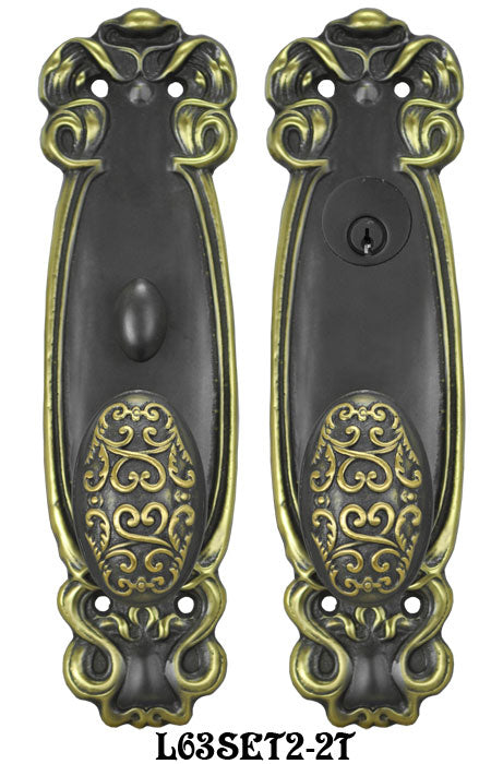 Art Nouveau Door Plate Entry Set