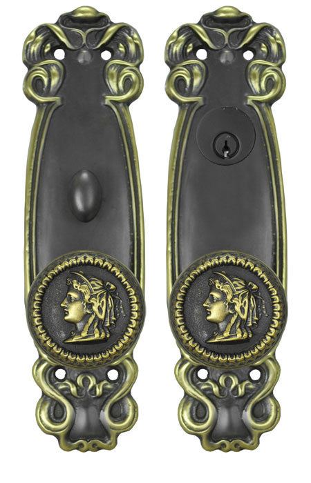 Art Nouveau Door Plate Entry set