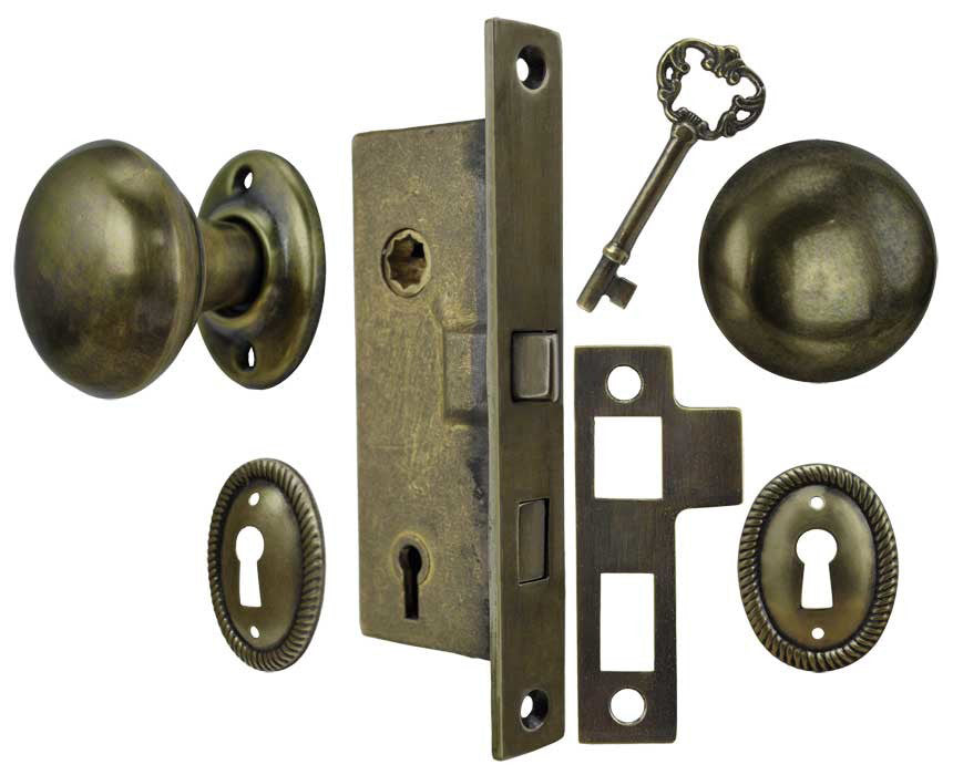 Narrow Lockset with Knobs for Small Backset Doors