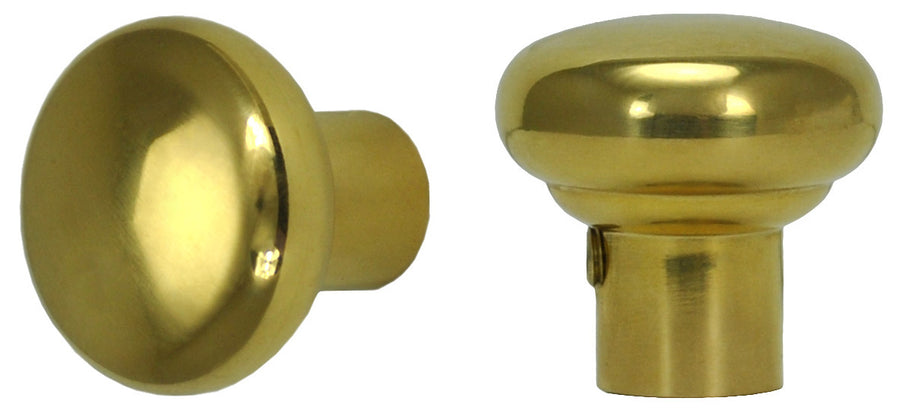 Vintage Plain Screen Door Knob In Brass Or Nickel (L-67K)