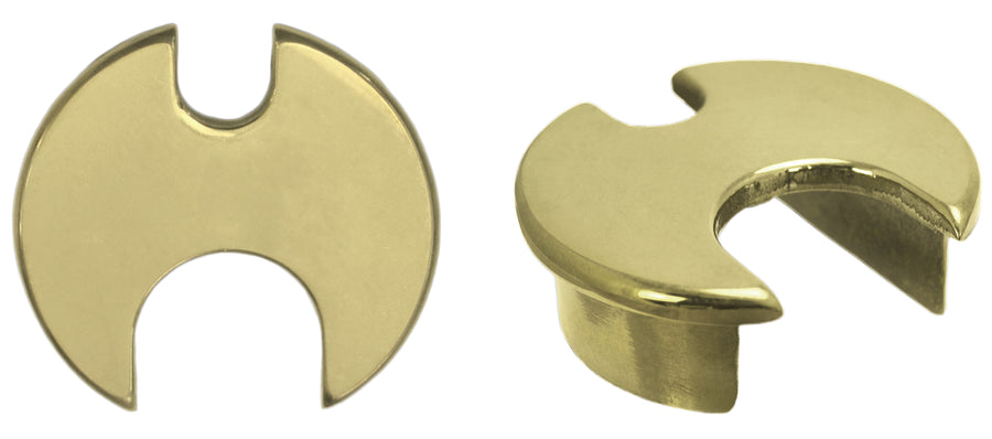 Solid Brass Cord Grommet with Large & Small Slots