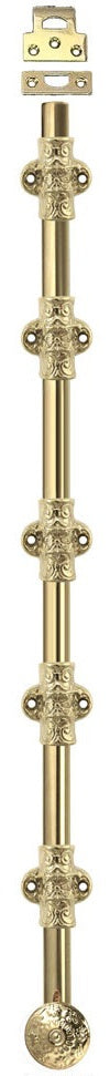 French Door Bolt - 54" Long Victorian Style Door Bolt With Catches (M-1454)