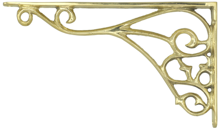 Victorian Cast Brass Shelf Bracket