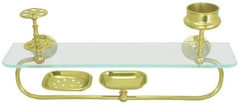Victorian Style Bathroom Glass Shelf