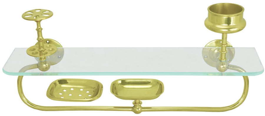 Victorian Style Bathroom Glass Shelf