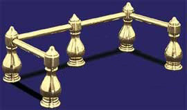 Brass Gallery Rail Large End Post