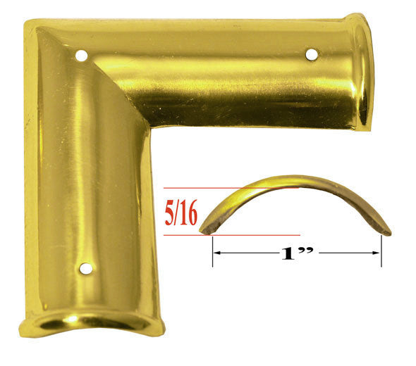 Recessed Panel Profile Shaped Corner Trunk Trim 1" Wide