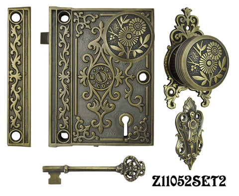 Decorative Surface Mounted Interior Locking Door Set with Aesthetic Knob
