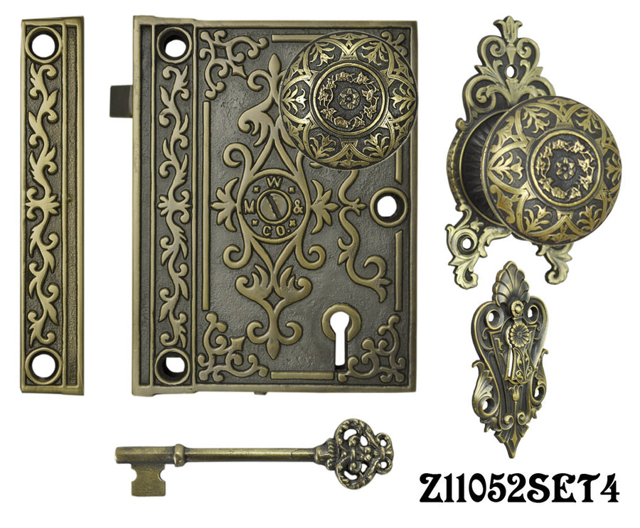 Decorative Surface Mounted Interior Locking Door Set with Aesthetic Knob