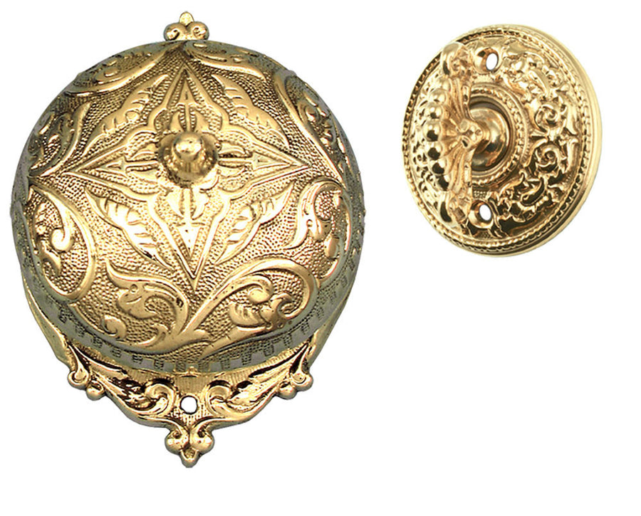 Recreated Interior Bell For Victorian Rococo Twist Doorbell SET