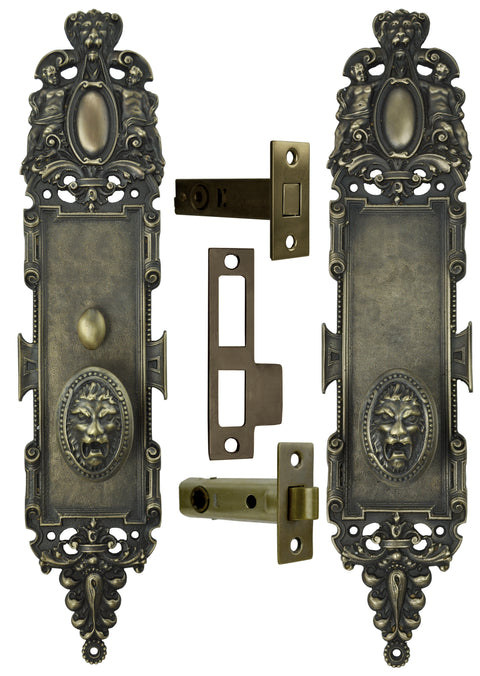 Roaring Lion Door Plate Passage Set with Locking Turnlatch