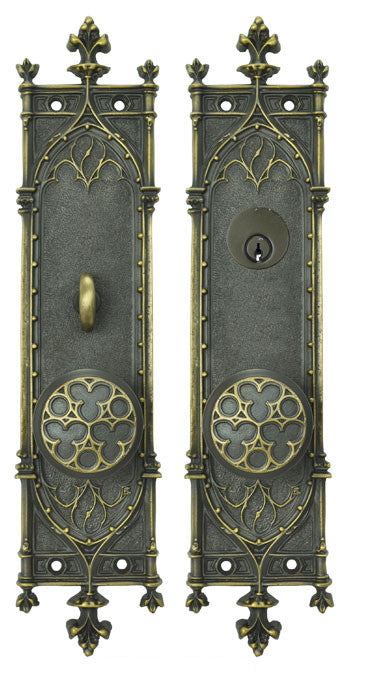 Victorian Amiens Gothic Door Plate Entry Set