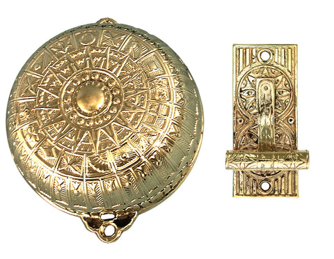 Eastlake Aesthetic Movement Mechanical Doorbell Set
