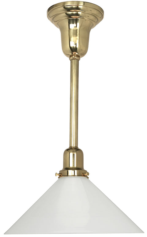 Schoolhouse Pendant Light 15" Pipe Mounted 2 1/4" Fitter