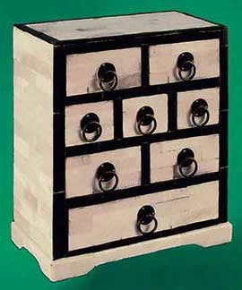 Antique Recreated Bleached Bone Miniature Chest