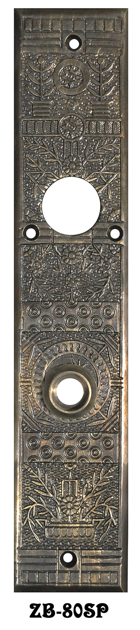 Victorian Windsor Exterior Entry Door Plate 12" Tall