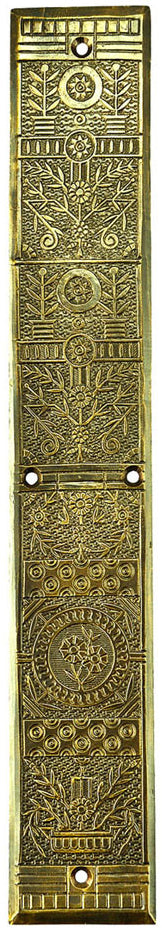 Victorian Windsor Pattern Push Plate 15 3/4" Tall