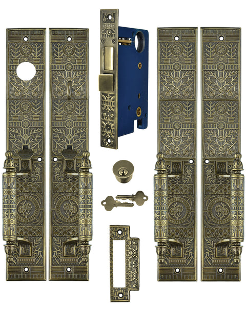 Victorian Windsor Pattern Entry Double Door Set