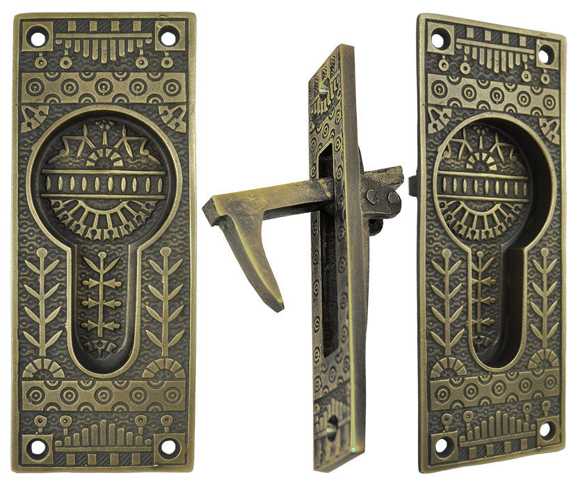 Windsor Pattern Single Pocket Door Set