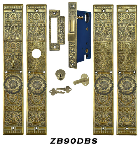 Victorian Windsor Pattern Entry Double Door Set
