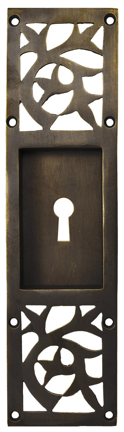 Arts & Crafts Pocket Door Handle With Keyhole Circa 1920