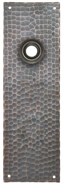 Arts & Crafts Hammered Copper Door Plate