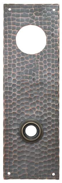 Arts & Crafts Hammered Solid Copper Entry Door Plate