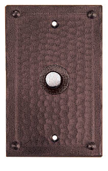 Arts & Crafts Copper Electric Doorbell Field Pattern