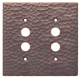 Arts & Crafts Double Push Button Switch Plate