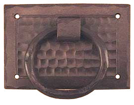 Arts & Crafts Small Ring Pull Handle Field Pattern