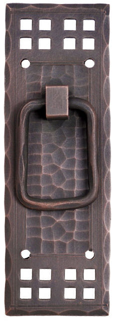 Arts & Crafts Large Copper Yoke Pull Handle Pacific Pattern