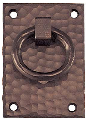 Arts & Crafts Small Hammered Copper Ring Pull